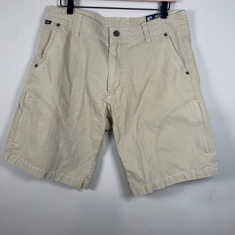 Kuhl Vintage Patina Dyed Khaki Shorts Size 32 Gorpcore